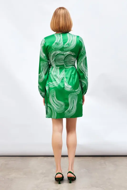 Wrap Dress - GREEN - 7