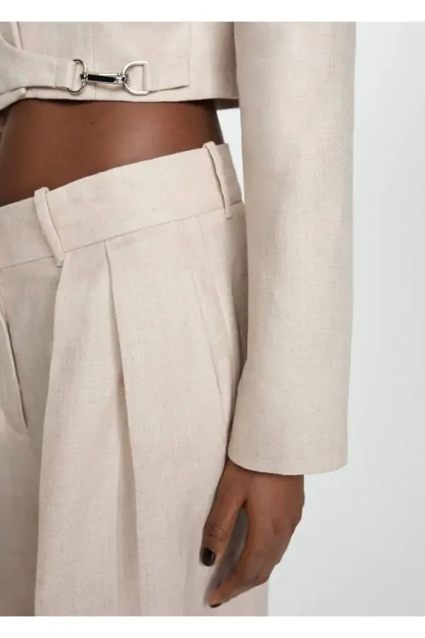 Wrap Linen Blazer Jacket - 5