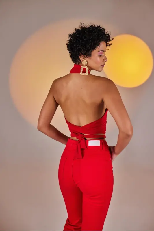 Wrap Top Kırmızı-Kırmızı - 3