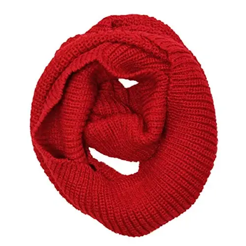 Wrapables Thick Knitted Winter Warm Infinity Scarf 