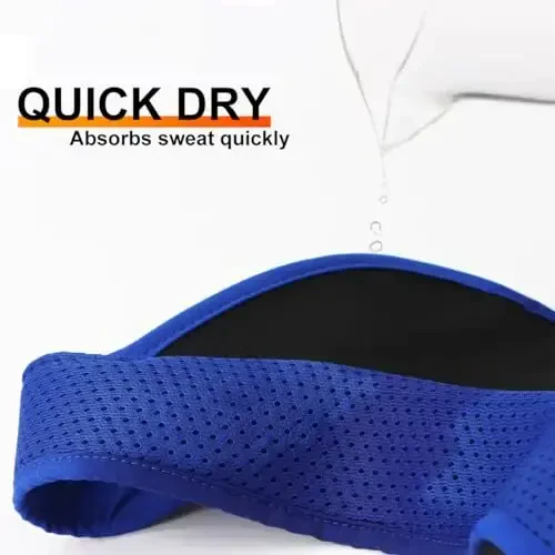 WRELS Sports Ayollar va erkaklar uchun visor shapka, yengil yugurish golf tennis quyoshdan himoya qiluvchi, buklanadigan qirrali kepka - 6