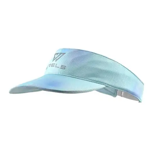 WRELS Visor Sun Hat for Kids Women Men,Adjustable Packable Sports Cap with Sweatband(46-60cm) - WRELS