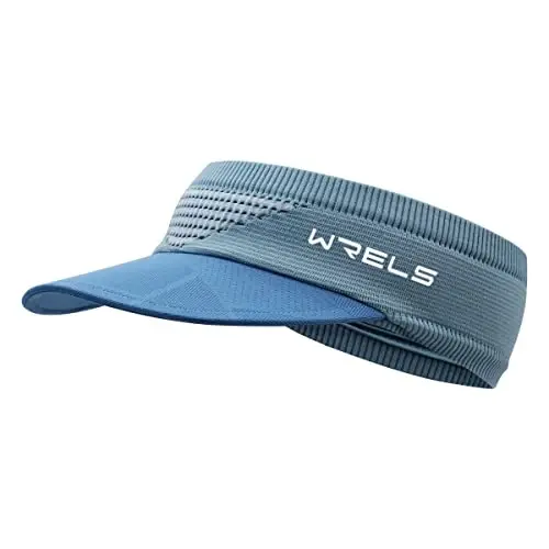 WRELS Visor Sun Hat for Kids Women Men,Adjustable Packable Sports Cap with Sweatband(46-60cm) - 1