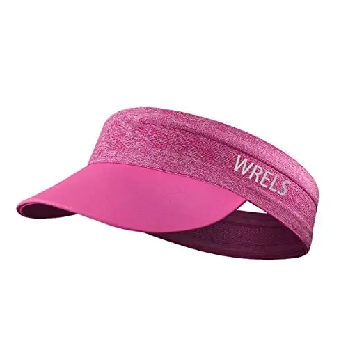 WRELS Visor Sun Hat for Kids Women Men,Adjustable Packable Sports Cap with Sweatband(46-60cm) - 1