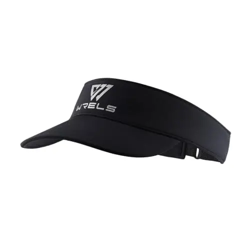 WRELS Visor Sun Hat for Kids Women Men,Adjustable Packable Sports Cap with Sweatband(46-60cm) - 1