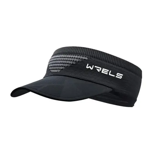 WRELS Visor Sun Hat for Kids Women Men,Adjustable Packable Sports Cap with Sweatband(46-60cm) - 1