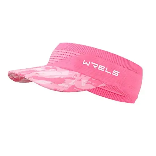 WRELS Visor Sun Hat for Kids Women Men,Adjustable Packable Sports Cap with Sweatband(46-60cm) - 1