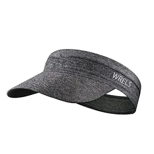 WRELS Visor Sun Hat for Kids Women Men,Adjustable Packable Sports Cap with Sweatband(46-60cm) - 1