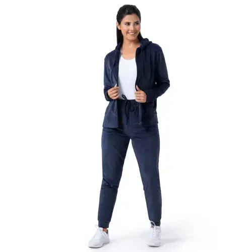 Wright's Women's Plush Velour Hoodie & Jogger Tracksuit Set, S-4X- - WRIGHT'S (1)
