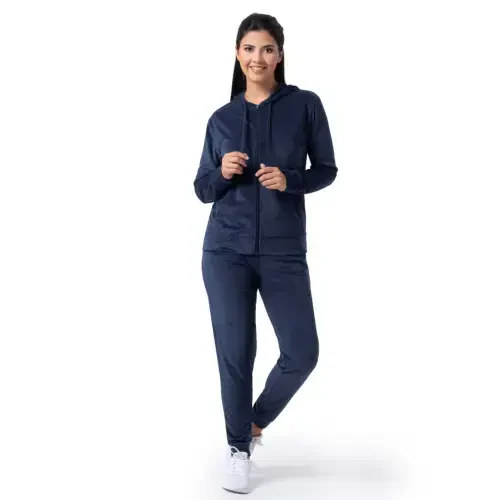 Wright's Women's Plush Velour Hoodie & Jogger Tracksuit Set, S-4X - 1