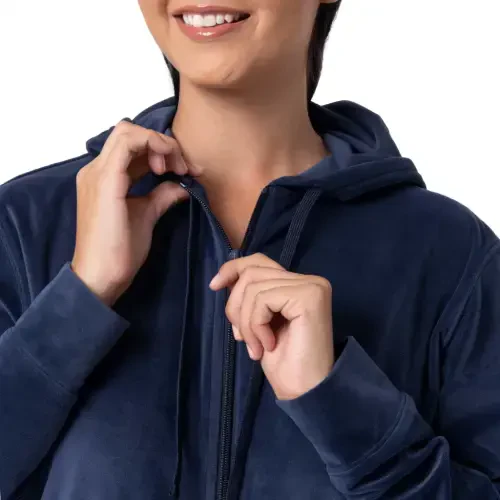 Wright's Women's Plush Velour Hoodie & Jogger Tracksuit Set, S-4X - 4