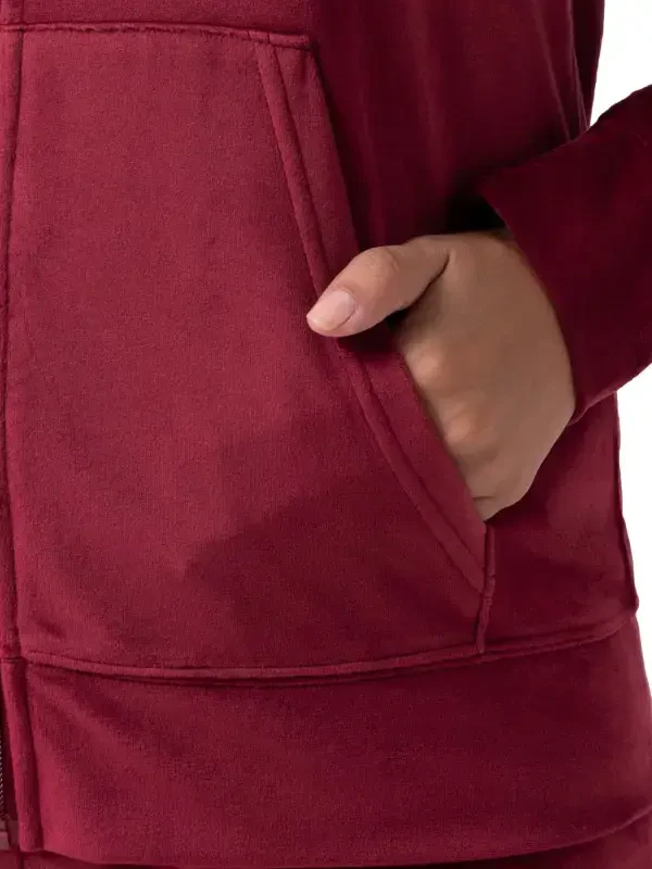 Wright's Women's Plush Velour Hoodie & Jogger Tracksuit Set, S-4X- - 5