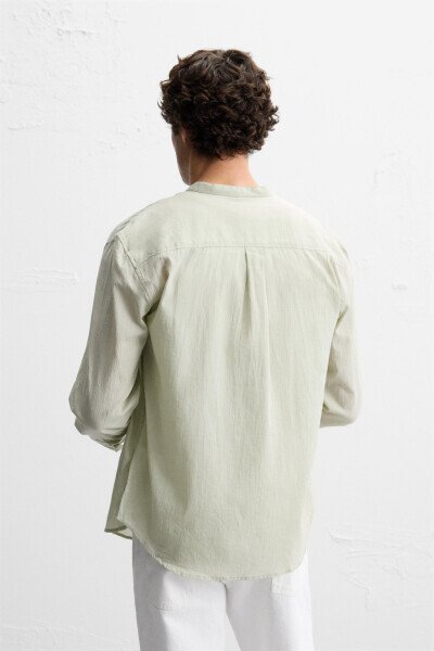 WRINKLE EFFECT SHIRT-Khaki - 3