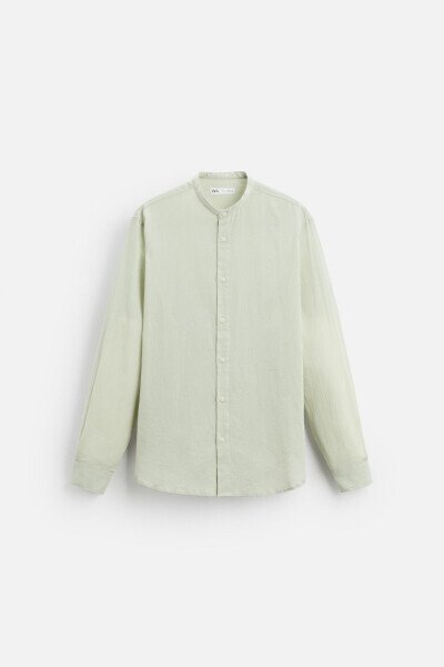 WRINKLE EFFECT SHIRT-Khaki - 5