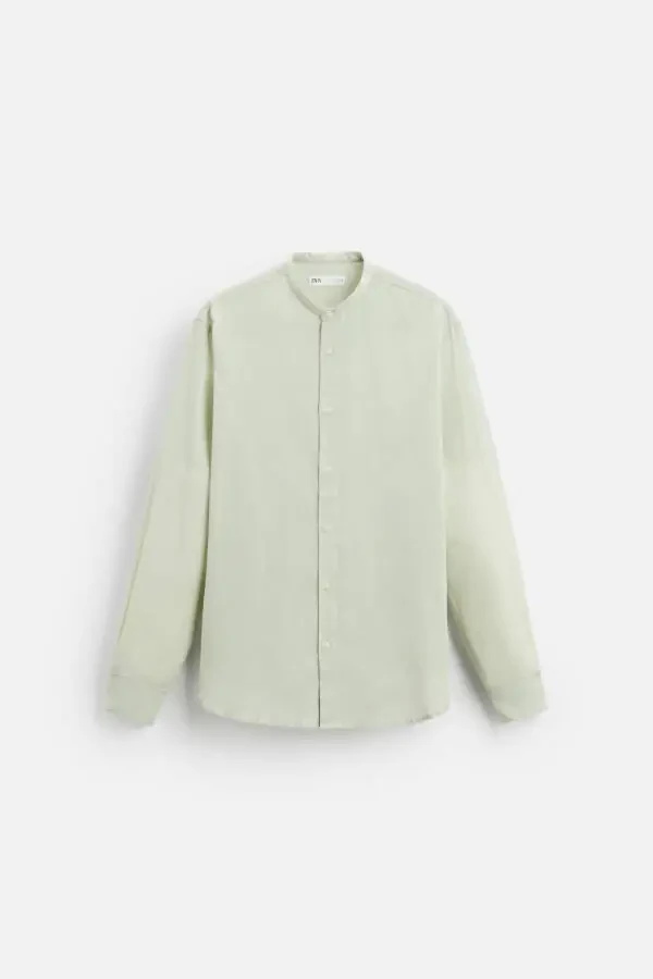 WRINKLE EFFECT SHIRT-Khaki - 5