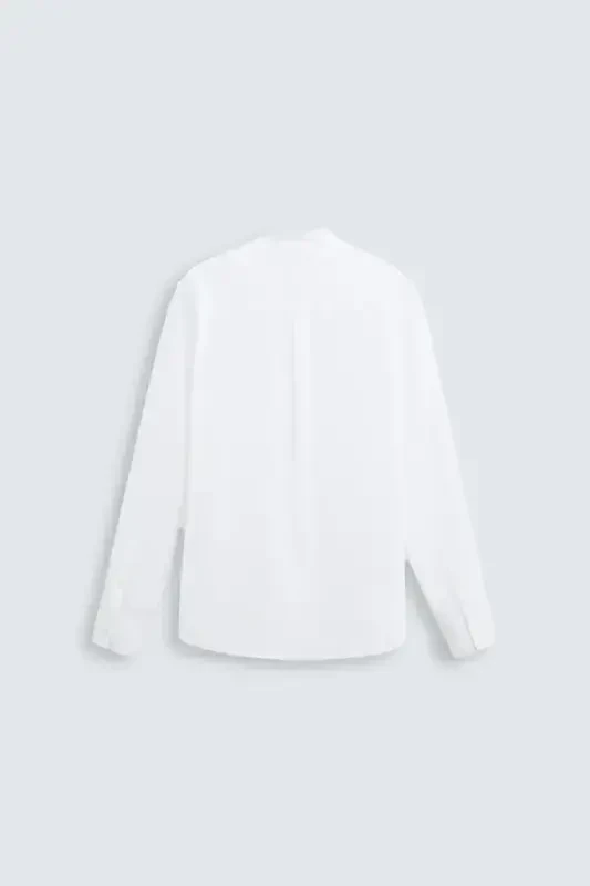 WRINKLED EFFECT SHIRT-White - 6