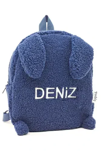 [ Write Any Name You Want ] Rabbit Navy Blue 0-8 Years Old Children's Backpack, Kindergarten-Nursery Bag-Navy Blue - 4