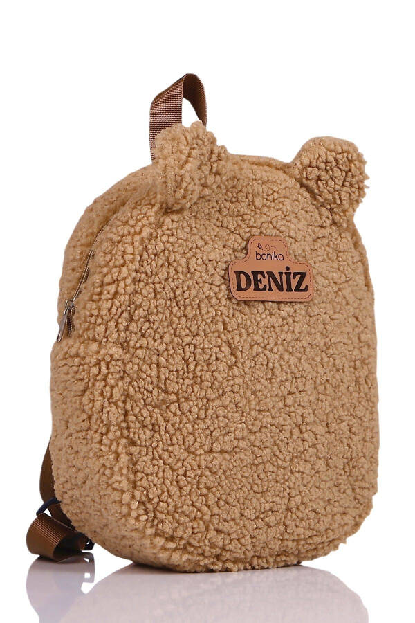 Write Name On Tag - Milky Coffee Teddy Nursery And Preschool Child Backpack - 3