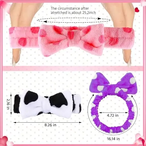 WSYUB 3PCS Spa Headbands, Headbands for Face Washing, Makeup Skincare Headband for Girls Women Spa Birthday Party - 2