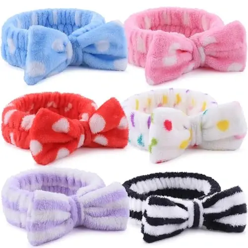 WSYUB Skincare Headband, 6pcs Headband for Washing Face,Spa&Makeup Headbands - WSYUB