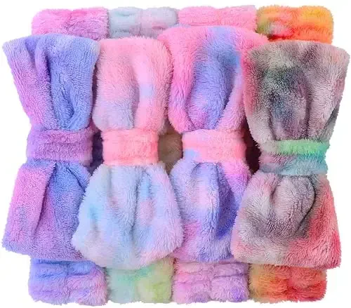 WSYUB Makeup&Skincare Headband, Spa Headband, Yuz yuvish uchun bosh bantlar, O'smirlar ayollar uchun to'ldirgichlar, Qizlar uchun kamonli bosh bantlar sovg'alar - 2