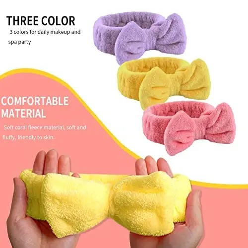 WSYUB Spa Headband, Makeup Headband for Washing Face, Bow Headbands for Women, Skincare Headbands - 4