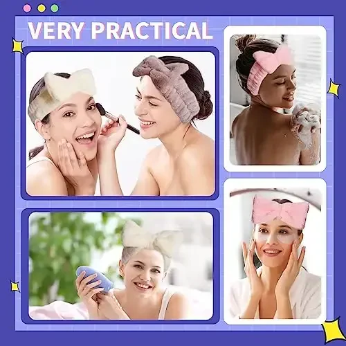 WSYUB Spa Headbands, Makeup Headbands, Bow Headband for Washing Face skincare headbands for women, Hair Bands - 7
