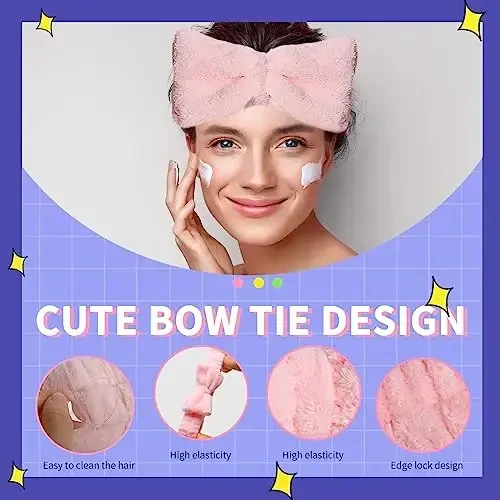 WSYUB Spa Headbands, Makeup Headbands,Bow Headband for Washing Face skincare headbands for women, Hair Bands - 4