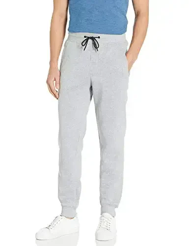WT02 Men's Active Basic Fleece Joggers, Relaxed and Comfortable Sweatpants 