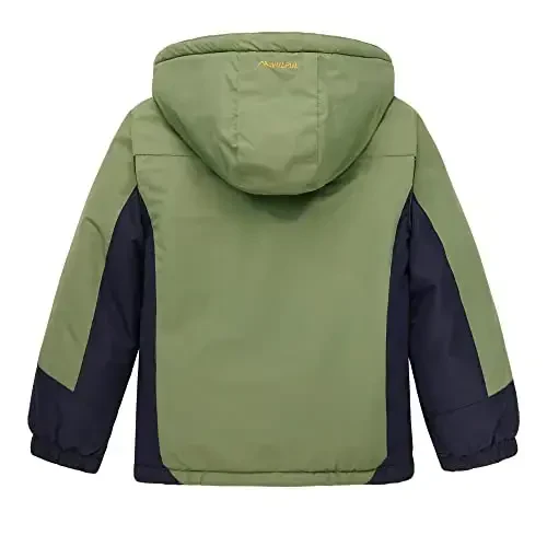 WULFUL Boy's Suv o'tkazmaydigan chang'i kurtkasi Issiq Fleece kaputli qishki qor palto - 2