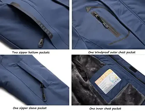 WULFUL Boy's Waterproof Ski Jacket Warm Fleece Hooded Winter Snow Coat - 5