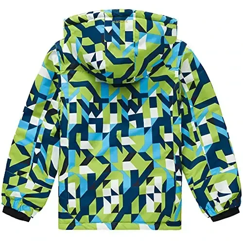 WULFUL Boy's Waterproof Ski Jacket Warm Fleece Hooded Winter Snow Coat - 2