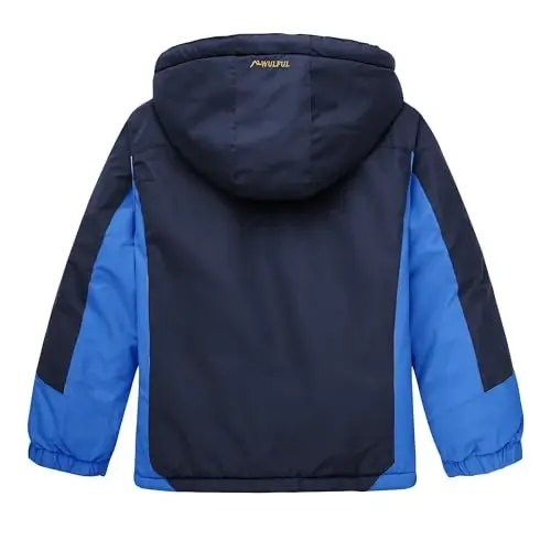 WULFUL Boy's Waterproof Ski Jacket Warm Fleece Hooded Winter Snow Coat - 3