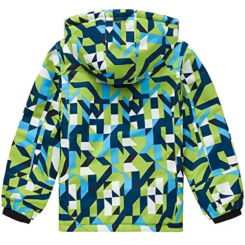 WULFUL Boy's Waterproof Ski Jacket Warm Fleece Hooded Winter Snow Coat - 2