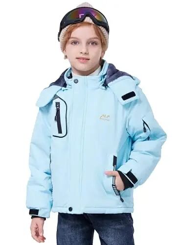 WULFUL Boy's Waterproof Ski Jacket Warm Fleece Hooded Winter Snow Coat - WULFUL (1)
