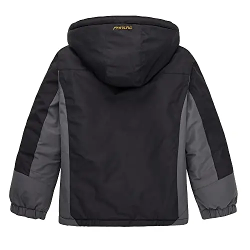 WULFUL Boy's Waterproof Ski Jacket Warm Fleece Hooded Winter Snow Coat - 2