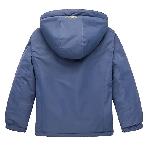 WULFUL Boy's Waterproof Ski Jacket Warm Fleece Hooded Winter Snow Coat - 2