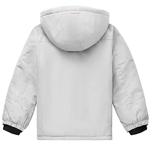 WULFUL Boy's Waterproof Ski Jacket Warm Fleece Hooded Winter Snow Coat 