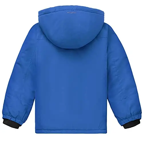 WULFUL Boy's Waterproof Ski Jacket Warm Fleece Hooded Winter Snow Coat 