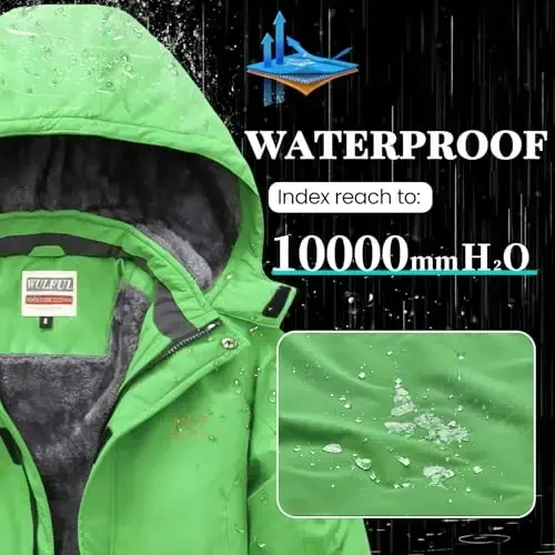 WULFUL Boy's Waterproof Ski Jacket Warm Fleece Hooded Winter Snow Coat - MODAZONE (1)