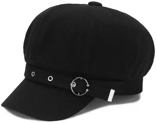 WULIQIUQIU French Beret Hats for Women Winter Newsboy Cap Spring Outdoor Sun Hat - 1