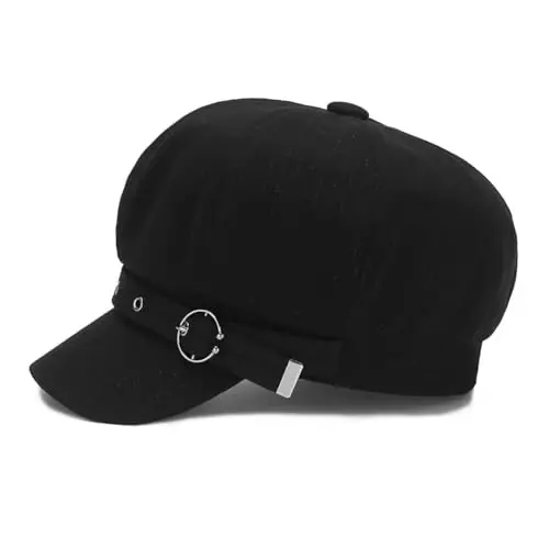 WULIQIUQIU French Beret Hats for Women Winter Newsboy Cap Spring Outdoor Sun Hat - 3