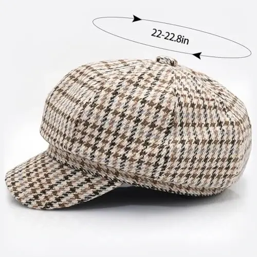 WULIQIUQIU French Beret Hats for Women Winter Newsboy Cap Spring Outdoor Sun Hat - 5