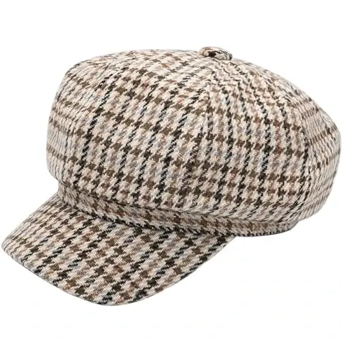 WULIQIUQIU French Beret Hats for Women Winter Newsboy Cap Spring Outdoor Sun Hat - 6