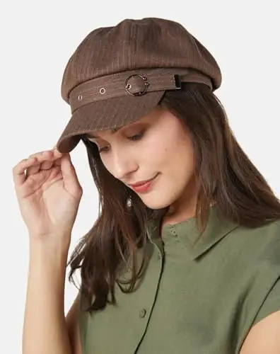 WULIQIUQIU French Beret Hats for Women Winter Newsboy Cap Spring Outdoor Sun Hat - 2