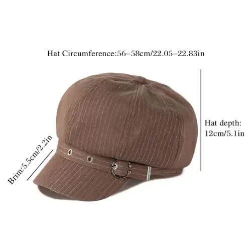 WULIQIUQIU French Beret Hats for Women Winter Newsboy Cap Spring Outdoor Sun Hat - 6