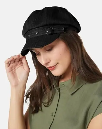 WULIQIUQIU French Beret Hats for Women Winter Newsboy Cap Spring Outdoor Sun Hat - 2