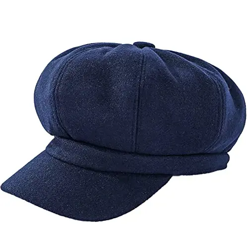 WULIQIUQIU Newsboy Caps for Women Classic Beret Hats Autumn Winter Cap | Adjustable, Breathable & Warm Retro 8-Panel Newsboy Hat, Lightweight Windproof for Daily Travel 