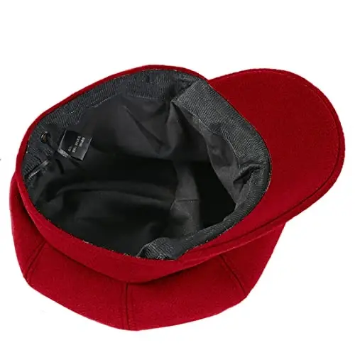 WULIQIUQIU Newsboy Caps for Women Classic Beret Hats Autumn Winter Cap | Adjustable, Breathable & Warm Retro 8-Panel Newsboy Hat, Lightweight Windproof for Daily Travel - 5