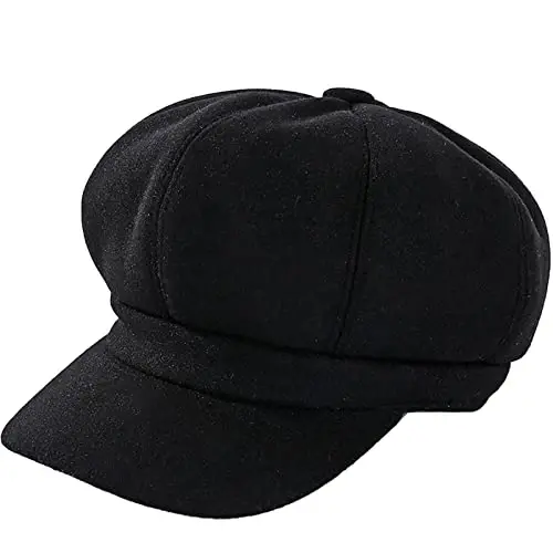 WULIQIUQIU Newsboy Caps for Women Classic Beret Hats Autumn Winter Cap | Adjustable, Breathable & Warm Retro 8-Panel Newsboy Hat, Lightweight Windproof for Daily Travel - WULIQIUQIU